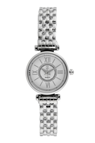 Reloj de cuarzo de metal aleado - Plateado