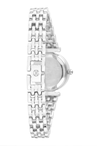 Reloj de cuarzo de metal aleado - Plateado y negro