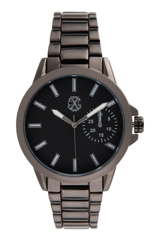 Reloj de cuarzo de metal - Negro