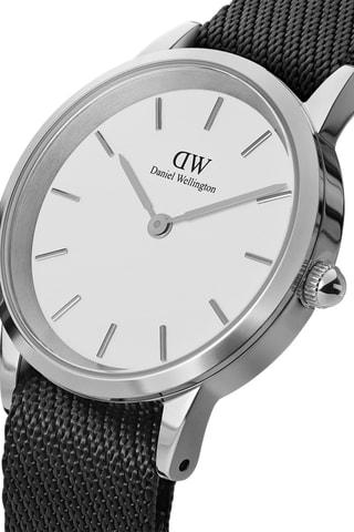 Montre à quartz en nylon recyclé - Noir et argenté