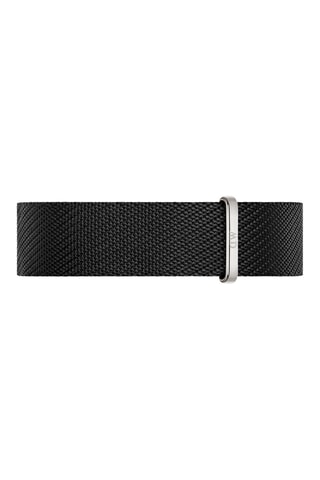 Montre à quartz en nylon recyclé - Noir et argenté