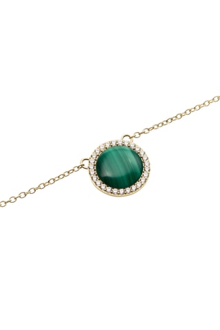 Collier - Malachite et zircons