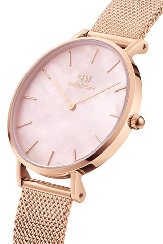 Montre à quartz en acier Petite  32 mm - Doré rose et rose