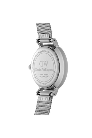 Montre à quartz en acier Pressed Sterling - 24 mm - Argenté et blanc