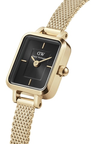 Montre à quartz en acier - Doré et noir
