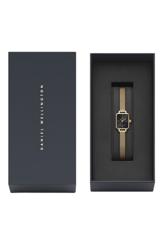 Montre à quartz en acier - Doré et noir