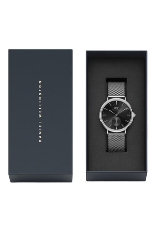 Montre à quartz en acier inoxydable Classic Multi-Eye 40 - Argenté et noir