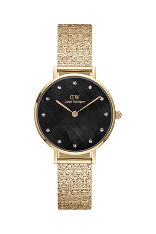 Montre à quartz en acier Petite - 28 mm - Doré et noir