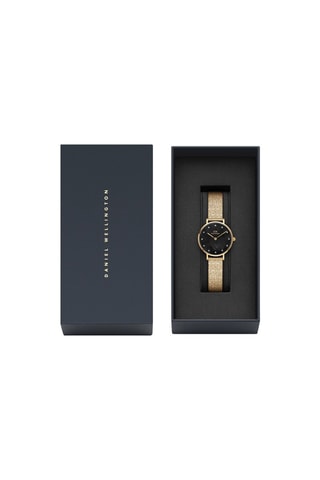 Montre à quartz en acier Petite - 28 mm - Doré et noir