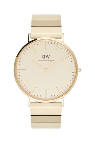 Montre à quartz en acier - Doré