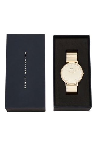 Montre à quartz en acier - Doré
