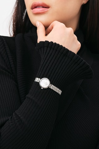 Montre à quartz en acier - Argenté