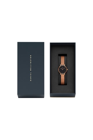 Montre à quartz en acier Melrose 24 mm - Doré rose et noir