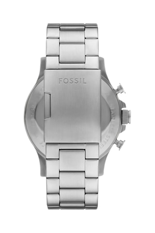 Reloj de cuarzo de acero - Cronógrafo - Plateado