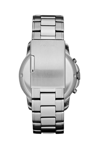 Reloj de cuarzo de acero - Cronógrafo - Plateado