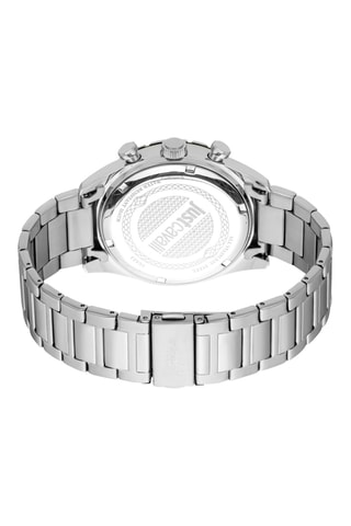 Reloj de cuarzo de acero - Cronógrafo - Plateado