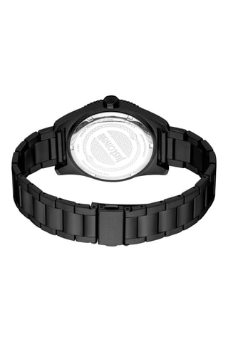 Reloj de cuarzo de acero - Negro