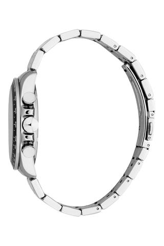 Reloj de cuarzo de acero - Cronógrafo - Plateado