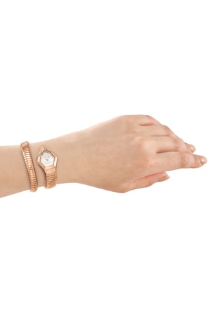 Reloj de cuarzo de acero - Rosa dorado