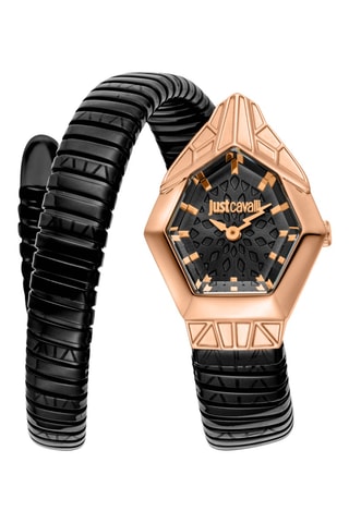 Reloj de cuarzo de metal - Negro y dorado