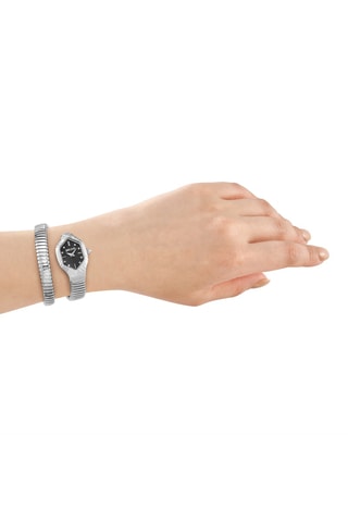 Reloj de cuarzo de acero - Plateado