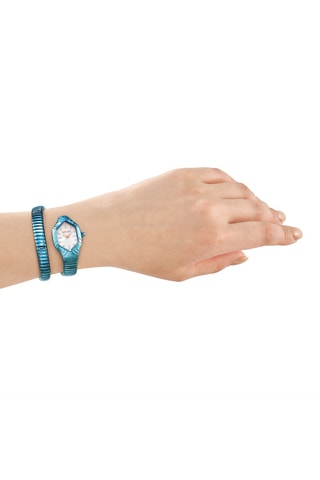 Reloj de cuarzo de acero - Azul