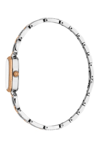 Reloj de cuarzo de acero - Plateado y rosa dorado