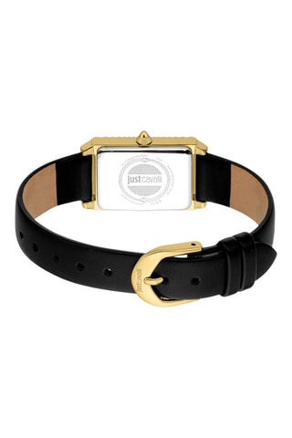 Reloj de cuarzo de piel - Negro y dorado