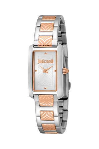 Reloj de cuarzo de acero - Plateado y rosa dorado