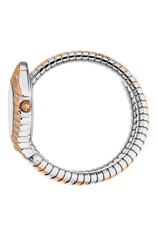 Reloj de cuarzo de acero - Plateado y rosa dorado