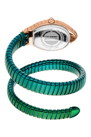 Reloj de cuarzo de acero - Verde y rosa dorado