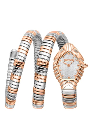 Reloj de cuarzo de acero - Plateado y rosa dorado