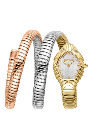 Reloj de cuarzo de acero - Rosa dorado, plateado y dorado