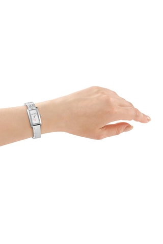Reloj de cuarzo de acero - Plateado