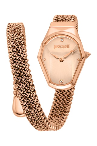 Reloj de cuarzo de acero - Rosa dorado