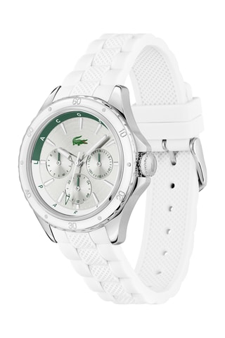 Reloj de cuarzo de silicona - Blanco y plateado