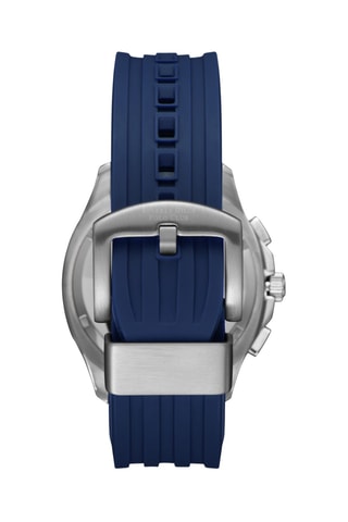 Reloj de cuarzo de silicona - Azul y plateado