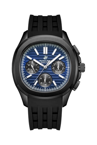 Reloj de cuarzo de silicona - Negro y azul