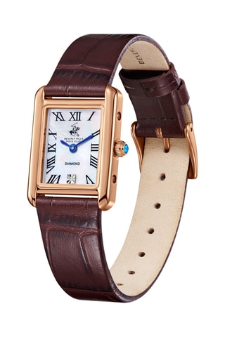 Reloj de cuarzo de piel, diamante
