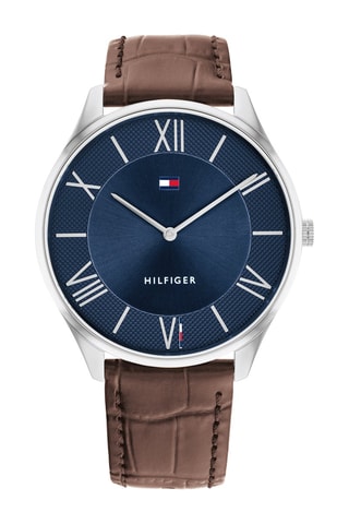 Leren Quartz Horloge - Bruin en Zilverkleurig