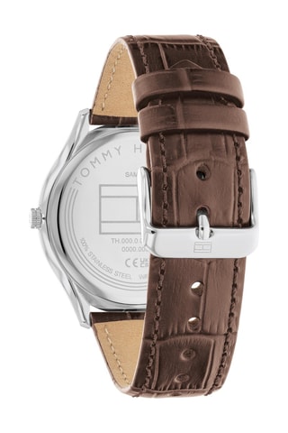 Leren Quartz Horloge - Bruin en Zilverkleurig