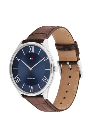 Leren Quartz Horloge - Bruin en Zilverkleurig