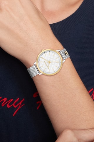 Reloj de cuarzo de acero - Plateado y dorado