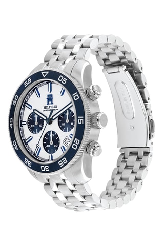 Stalen Quartz Horloge - Chronograaf - Zilverkleurig