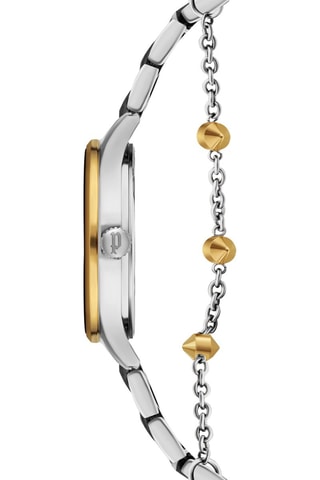Reloj de cuarzo de acero - Plateado y dorado