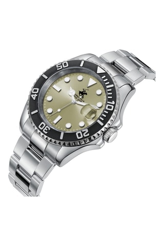 Reloj de cuarzo de acero - Plateado y negro