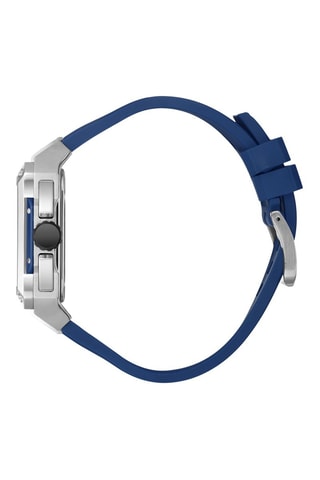 Reloj de silicona - Azul y plateado