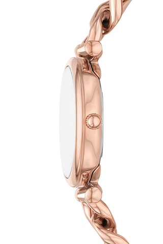 Estuche reloj de cuarzo de acero y correa Carlie - Rosa dorado - Fossil