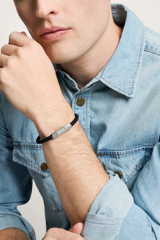 Pulsera Machine - Negro y dorado - Fossil