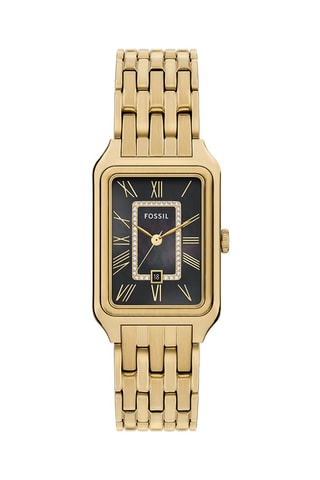Stalen Quartz Horloge Raquel - Goudkleurig en Zwart- Fossil